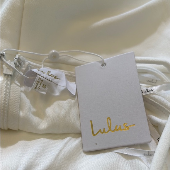 Lulus Finding the One White Mermaid Maxi Dress Size Medium - Picture 9 of 9